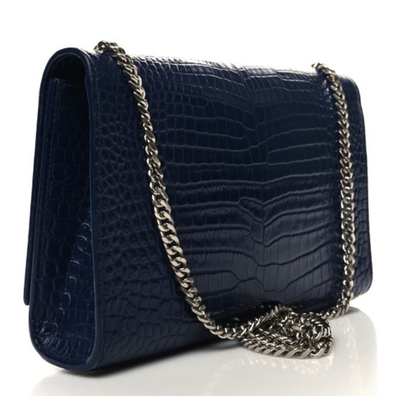 Saint Laurent Medium Classic Monogram Kate Tassel Satchel Deep Marine - Picture 3 of 3